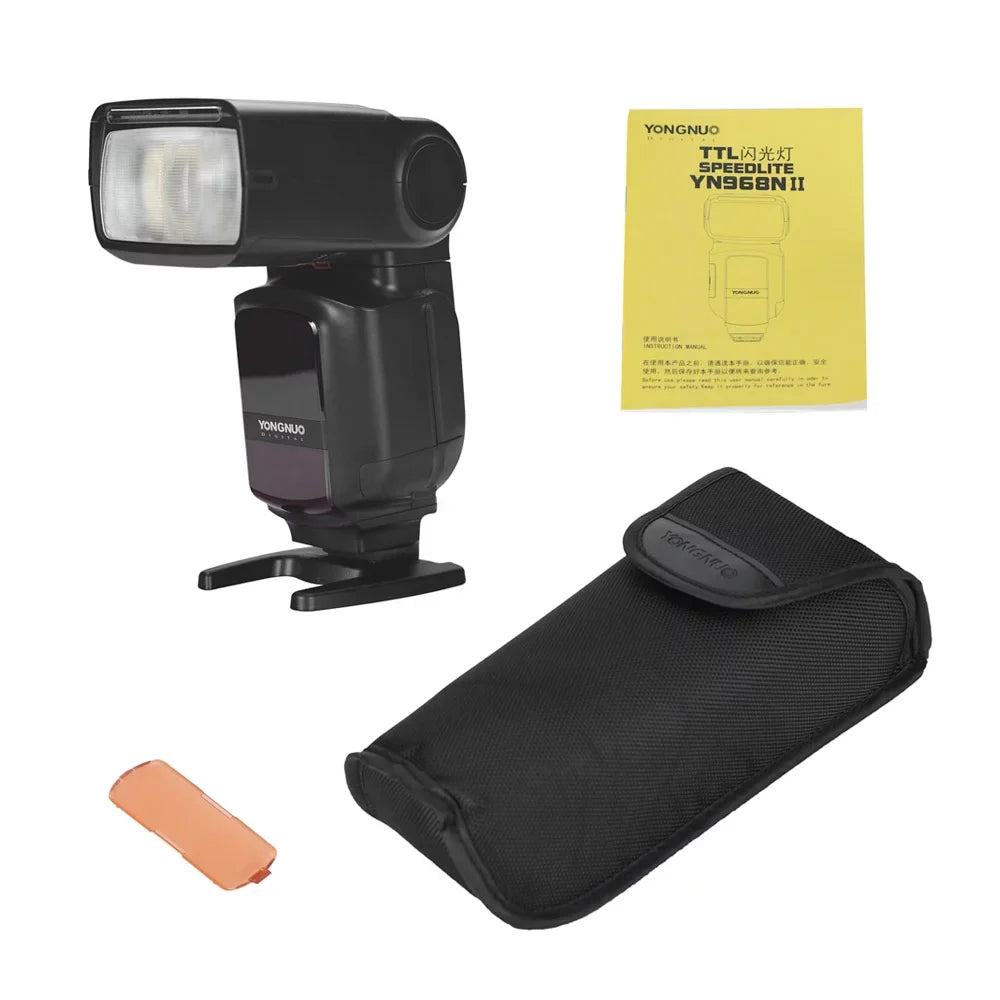 YONGNUO YN968N II Wireless TTL Speedlite Flash with Built-in 5600K LED Light - 1/8000s HSS for  DSLR Cameras, matching with YN622N YN560 Wireless System