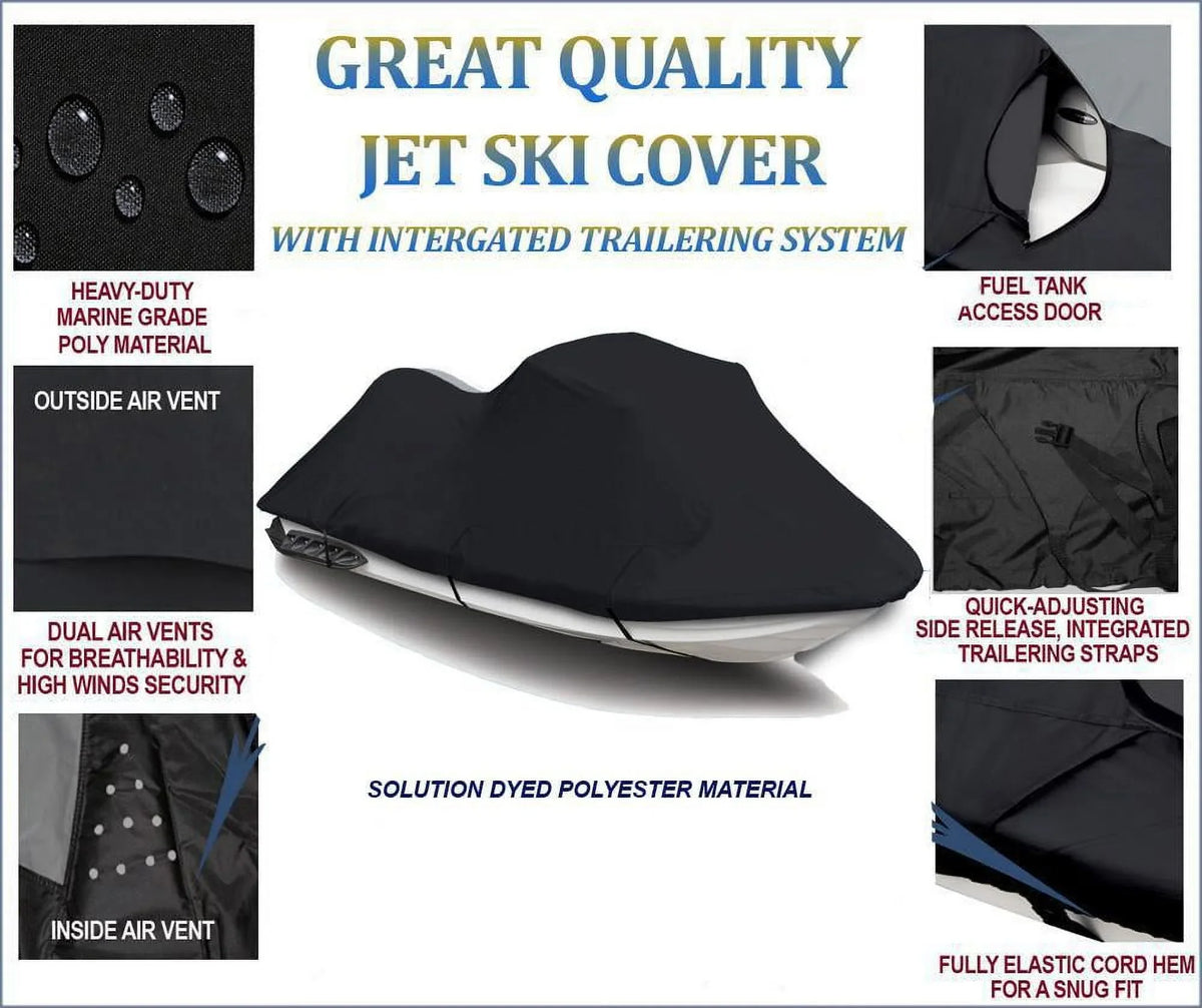 BLACK PWC 600D JET SKI shield suitable for Polaris Genesis FI 2001