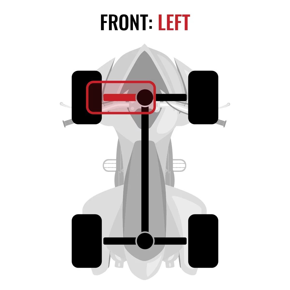 Sixity XT Front Left Axle suitable with Can-Am Commander 1000 2015 - LTD 4X4