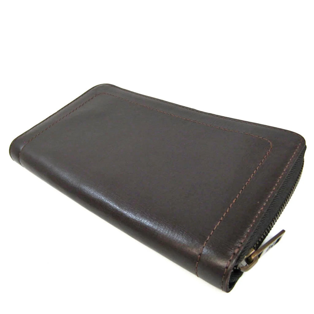 Pre-Owned Louis Vuitton Utah Zippy Organizer M97025 Men's Utah Leather Long Wallet (bi-fold) Coffee (Good)