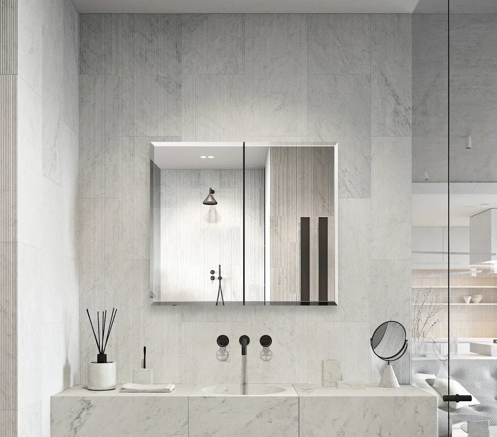 Elegant Reflections Double Door Mirror Medicine Cabinet