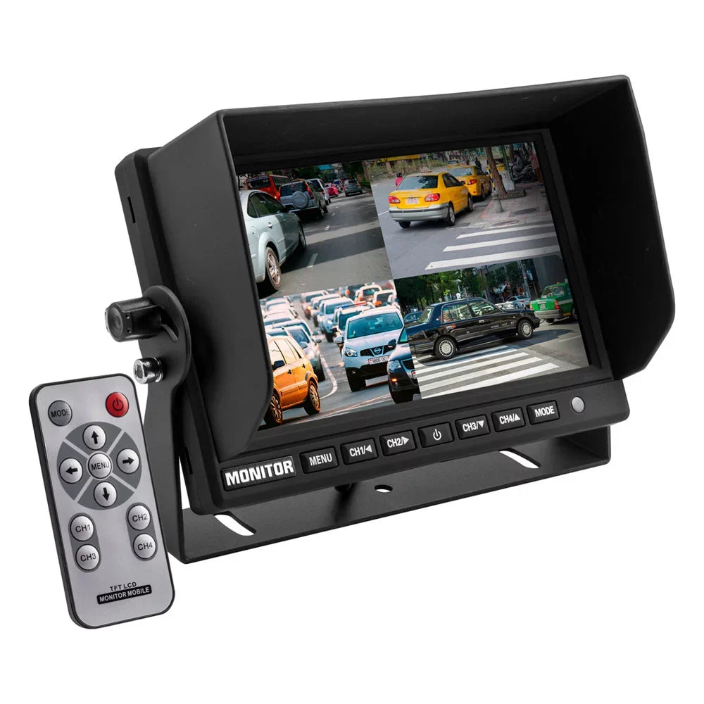 iBeam TE-7VS-4 Universal 7" Color LCD Screen Monitor with Quad Camera Input
